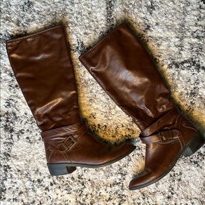 a.n.a Rich Brown Heeled Boots